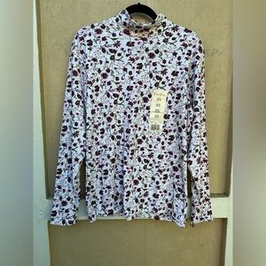 Vintage Bobbie Brooks Purple Floral Top